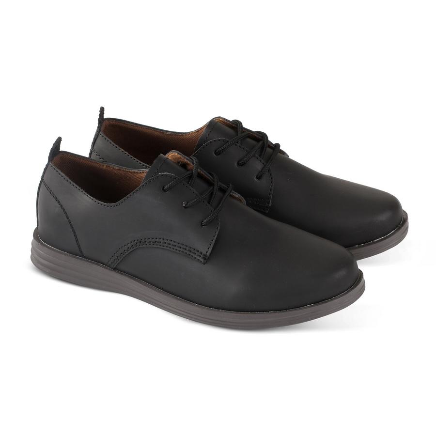 Alfa Sepatu Kerja Kantor Kulit Sintetis Model Terbaru Hitam