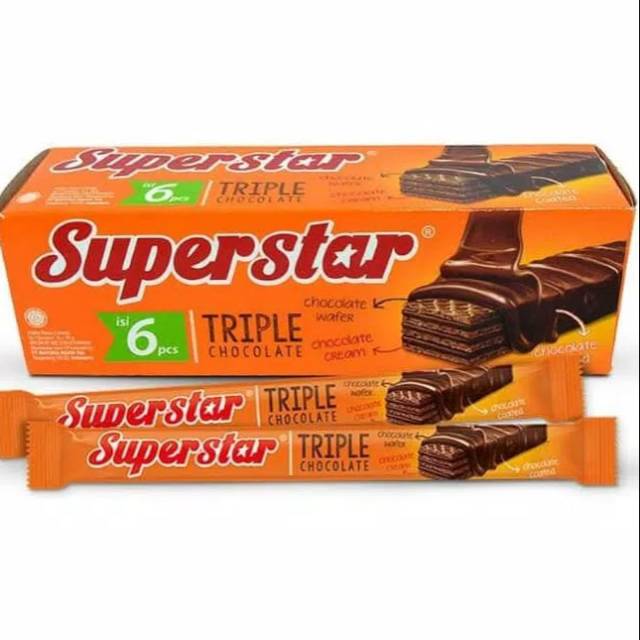 Wafer Coklat Superstar Superstar Triple Coklat Buy Superstar