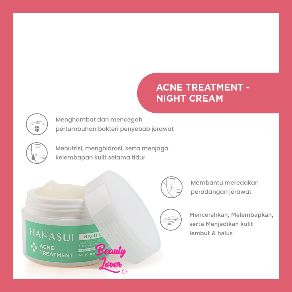 Hanasui Acne Treatment Night Cream 15g Lazada Indonesia