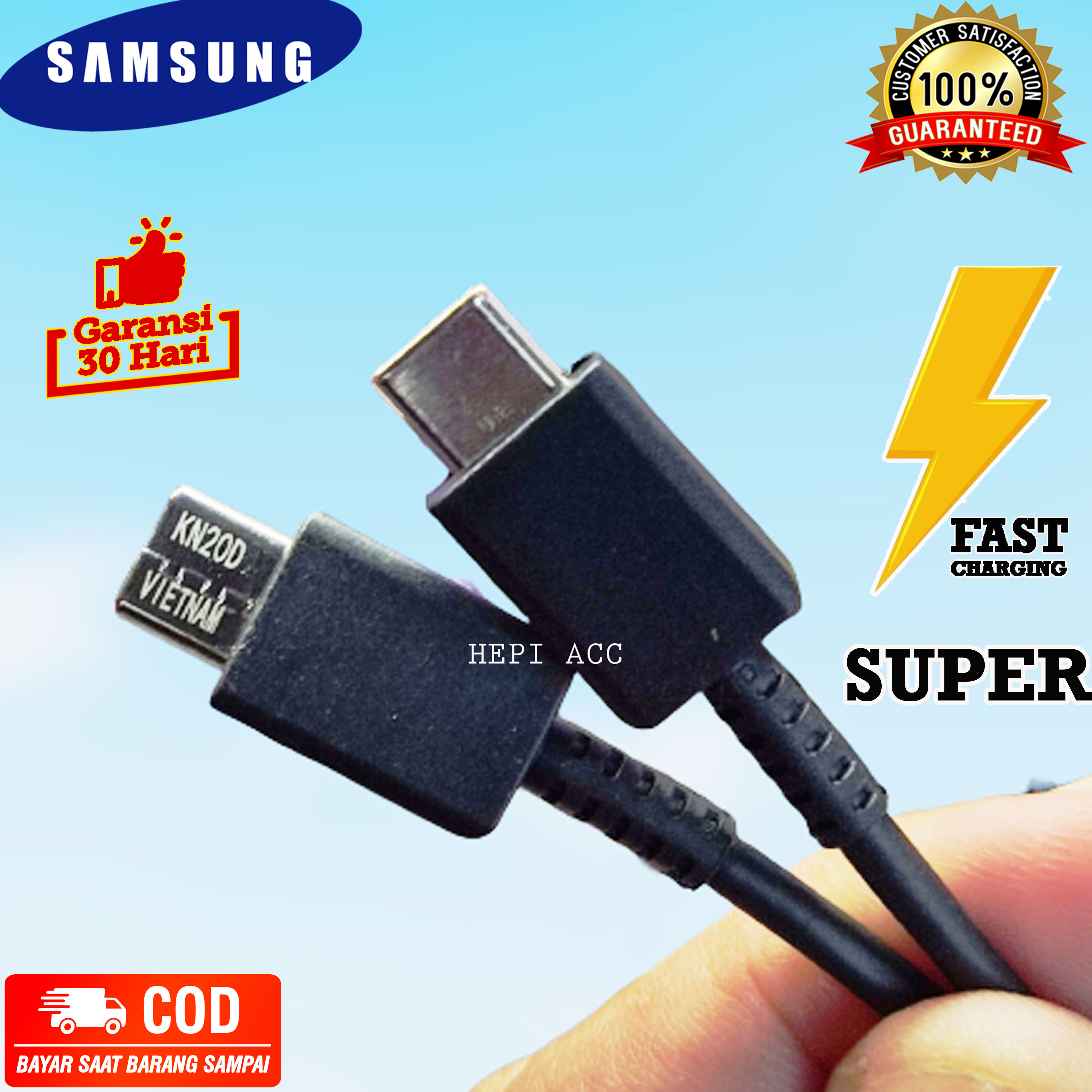 KABEL DATA SAMSUNG ORIGINAL ASLI MADE IN VIETNAM TYPE C TO TYPE C