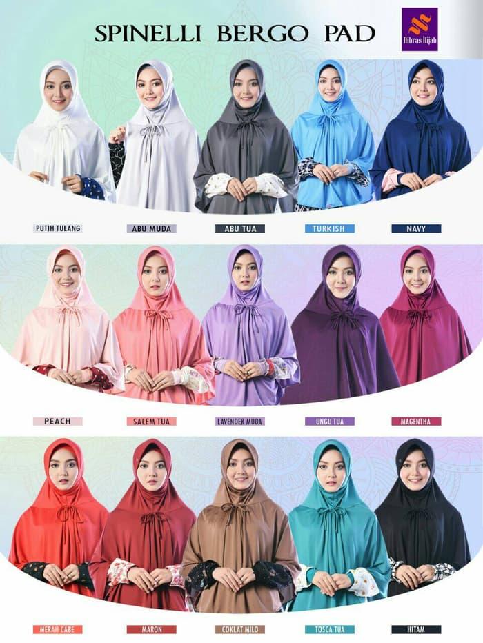 PROMO Nibras Jilbab Bergo Pad Syari Spinelli TERBARU