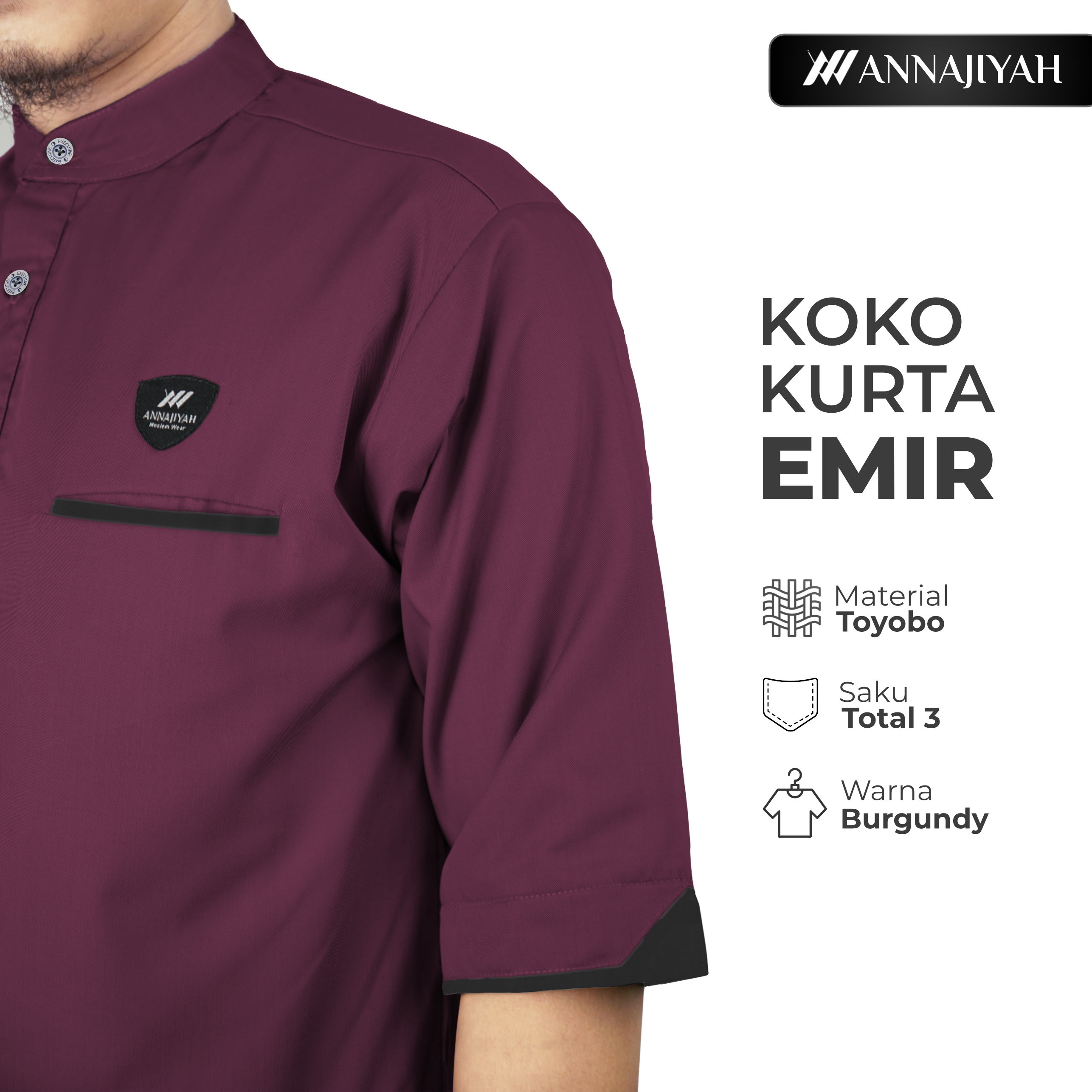 Koko Kurta EMIR Kemko Baju Muslim Annajiyah Lazada Lazada
