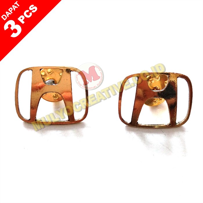 Pin Logo Honda Pin Honda Simbol Warna Gold dan Silver / 3pcs Lazada