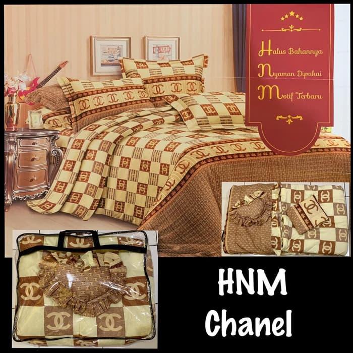 Bed Cover Bedcover King B2 Sprei Selimut Kasur Tidur Murah Hnm Chanel