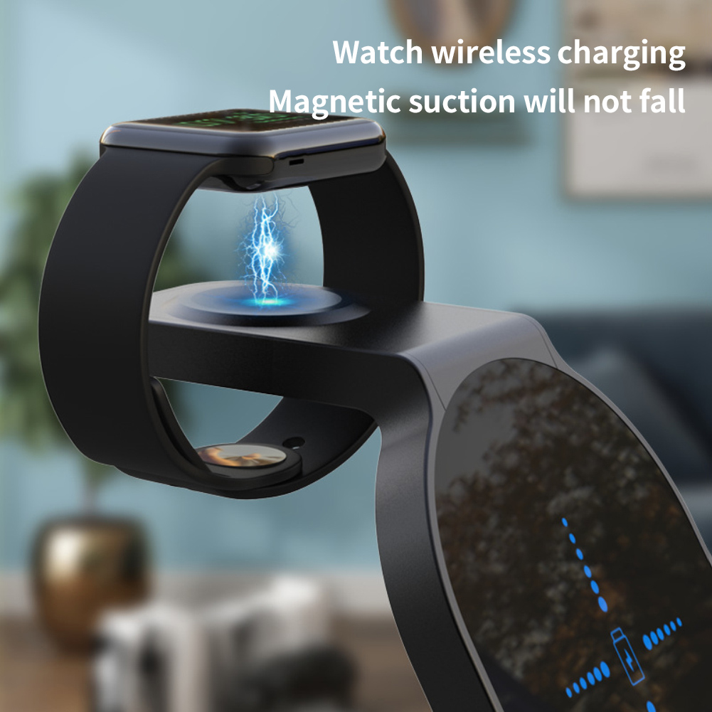 H36 Six-in-one Multi-function Alarm Clock Wireless Charger Fast Charging For Samsung Apple Watch AirPods 3 IPhone13