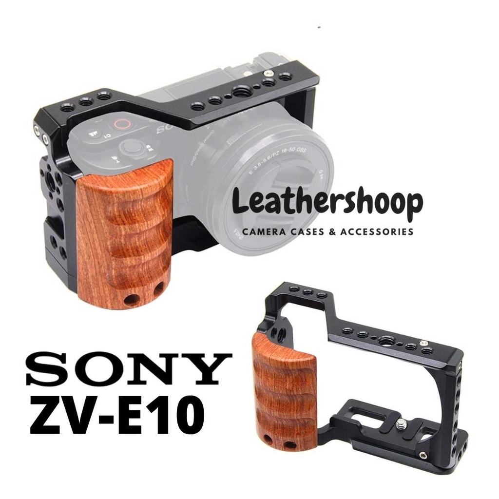 Cage Rig Wood SONY ZV-E10 ZVE10 Bracket Stabilizer Vloging | Lazada ...