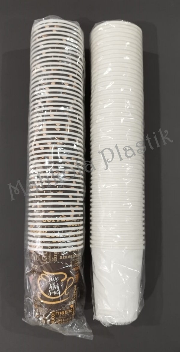 Gelas Kertas Paper Cup 9oz isi 50pcs | Lazada Indonesia