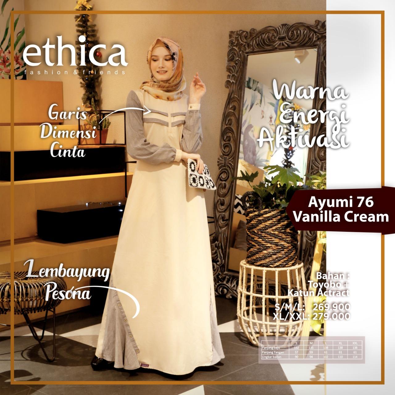 Gamis Dewasa Ayumi 76 Cream by Ethica