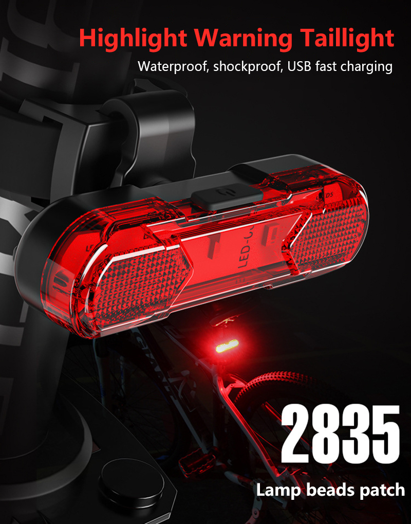 WHEEL UP Waterproof LED MTB Bike Bicycle Light Rear Tail Light RED Lamp