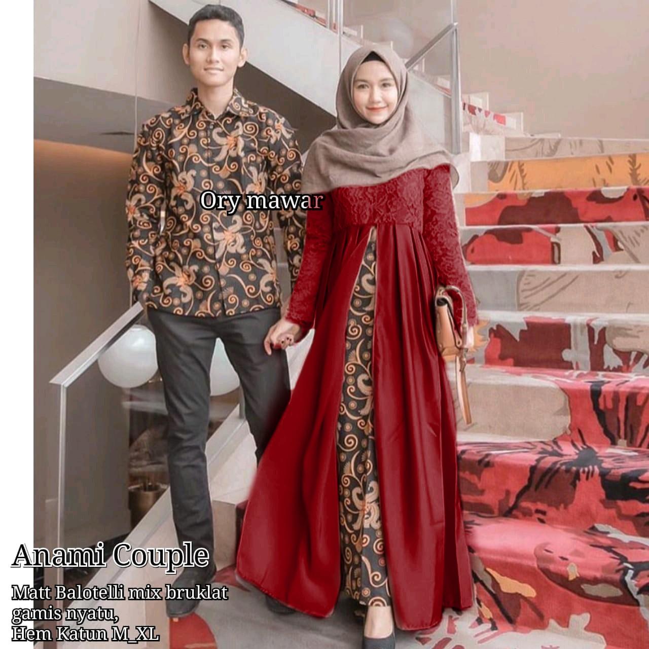 TERMURAH - Batik Couple / COUPLE BATIK / Baju Muslim Wanita Terbaru 2018 / Couple Batik / Batik Sarimbit / Baju Batik Modern / Batik Kondangan / Batik Keluarga / Batik Pekalongan “ANAMI COUPLE ”