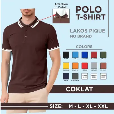Son Clothing - Kaos polo shirt pria - kerah polo lengan pendek - baju kaos kerah lengan pendek - kaos kerah pria - kaos seragam kerah list M L XL XXL