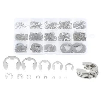290pcs Set E Clip Circlip Washer Assortment Kit Stainless Steel 1 2 15 Mm External Retaining Ring Clip For Pulleys Shaft Lazada Singapore