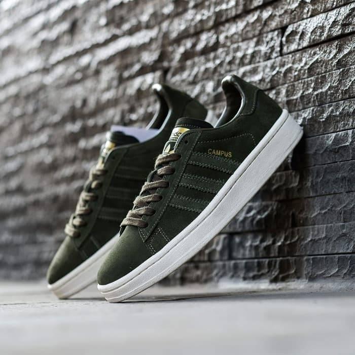 SEPATU ADIDAS CAMPUS PREMIUM HIJAU ARMY TERBARU SEPATU SNEAKERS CASUAL PRIA WANITA KASUAL KETS KULIAH KEREN TERBARU TRENDI