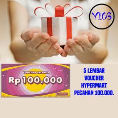 5 lembar voucher hypermart @100.000
