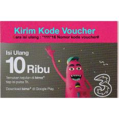 Pulsa Tri 10rb -Dikirim Kode Voucher