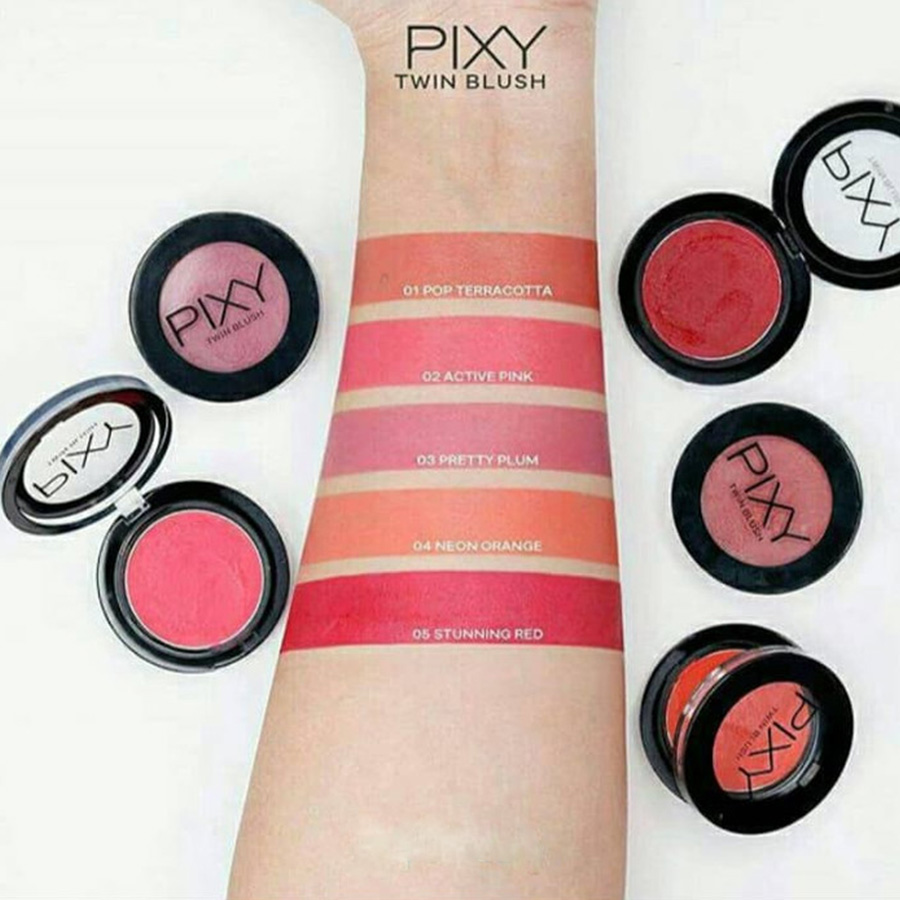 PIXY Twin Blush BLUSH ON Blush On Cream Premium 2 In 1 Palette Pipi Bibir Formula Satin Ringan Moisturizer Honey Essence Warna Pop Teraccota Neon Orange Lazada Lazada Indonesia