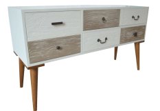 Jogja Mebel Lemari Kecil SF120 2 D R - White/Grey/Natural