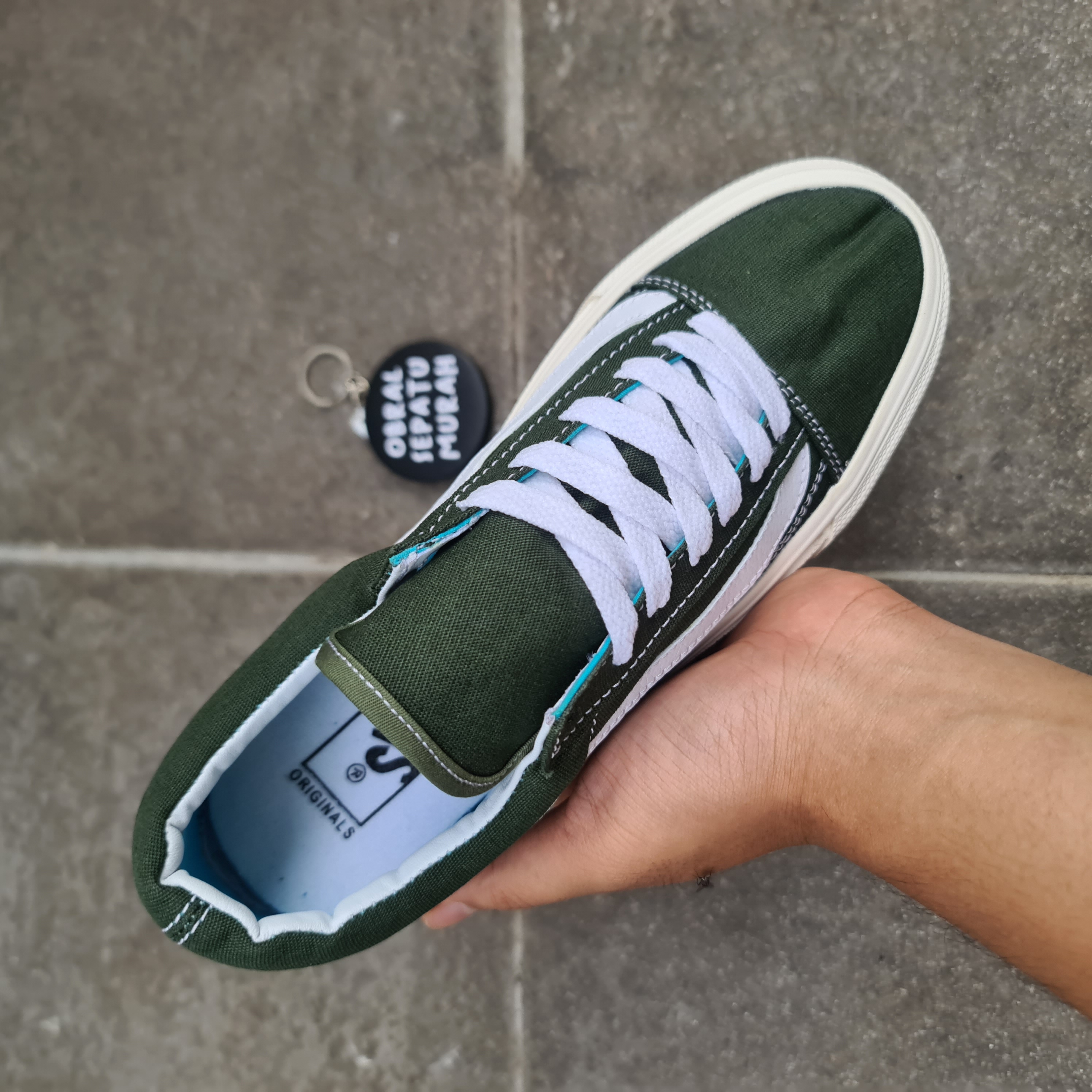 OBRAL SEPATU SNEAKERS VANSEE VAULT OG OLD SKOOL HERBAL GREEN