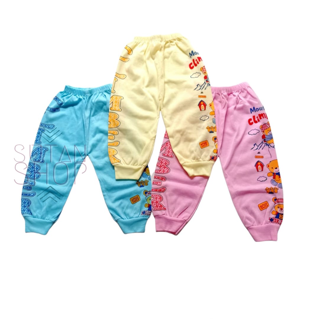 3 PCS CELANA PANJANG BAYI UNISEX 3-12 