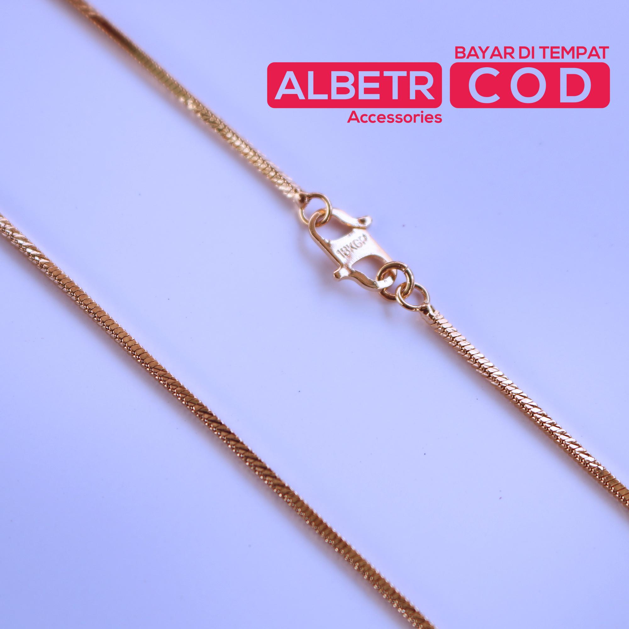 Kalung Belut Kotak Motif 45cm 24k Xuping 40