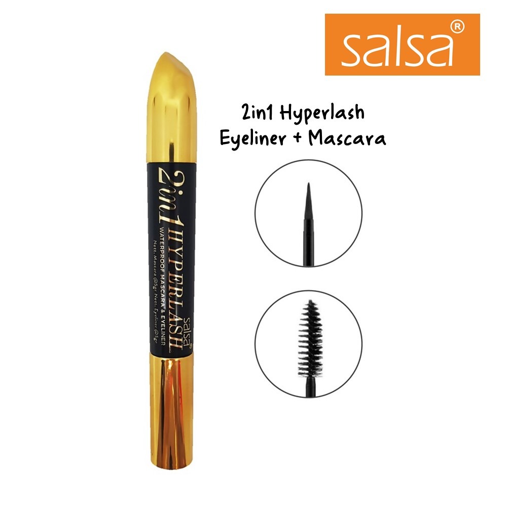 SALSA 2in1 Hyperlash Waterproof Mascara Eyeliner BPOM Lazada Indonesia