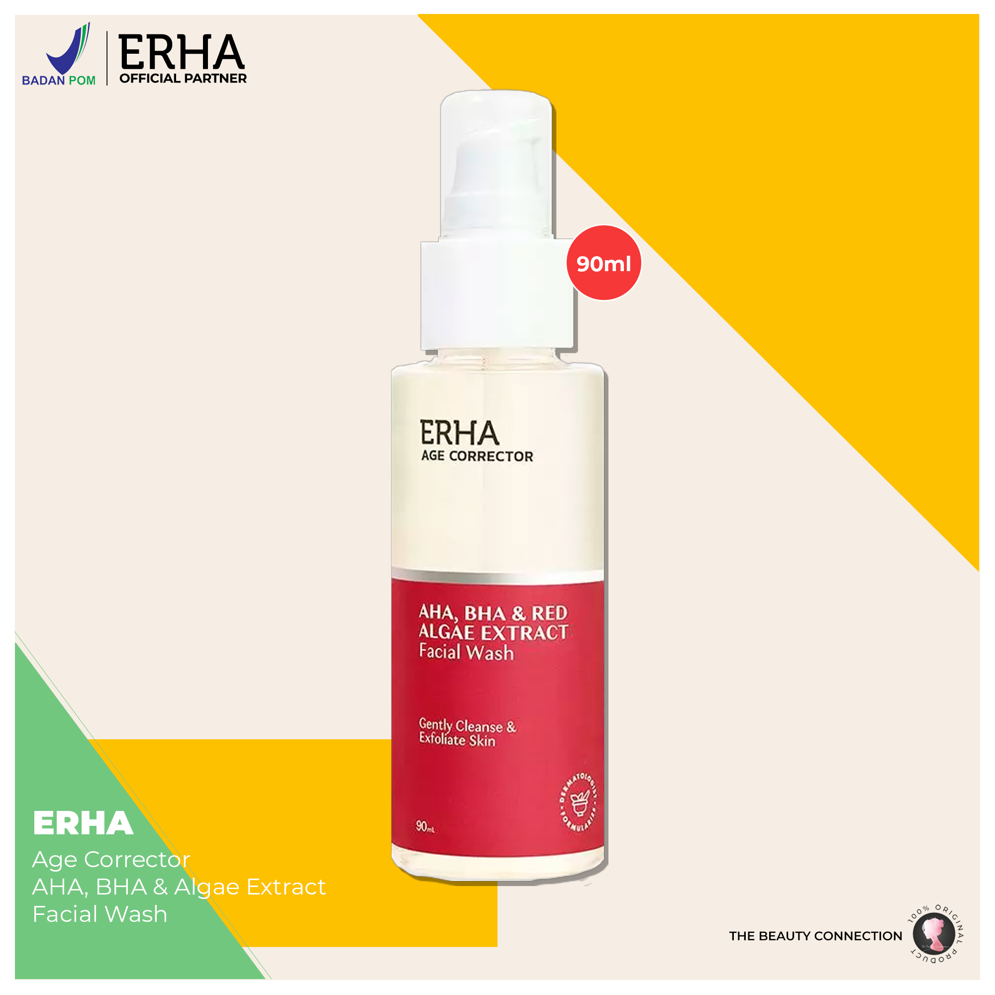ERHA Age Corrector Facial Wash 90ml - AHA, BHA & Red Algae Extract ...