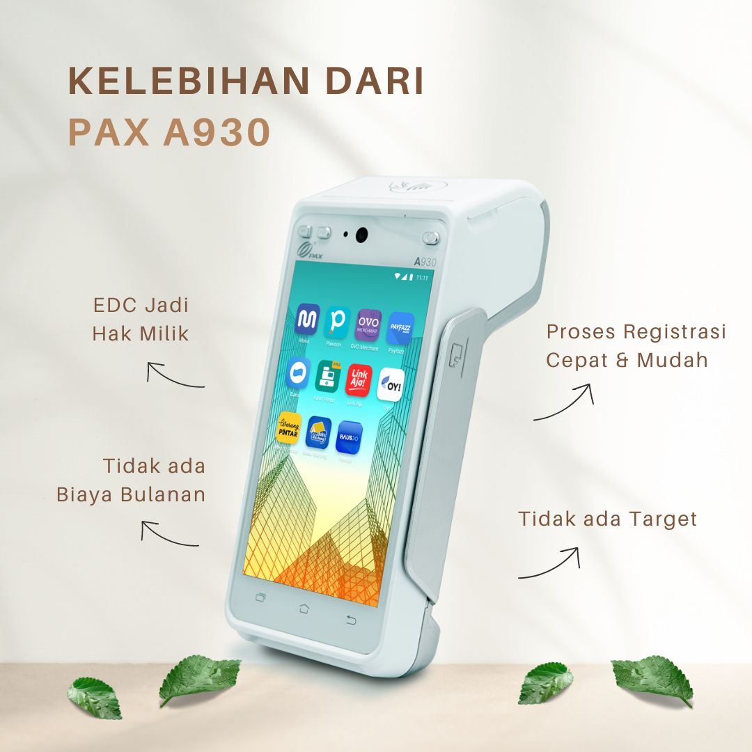 Hausjo Android EDC Mini ATM PAX A930 | Lazada Indonesia