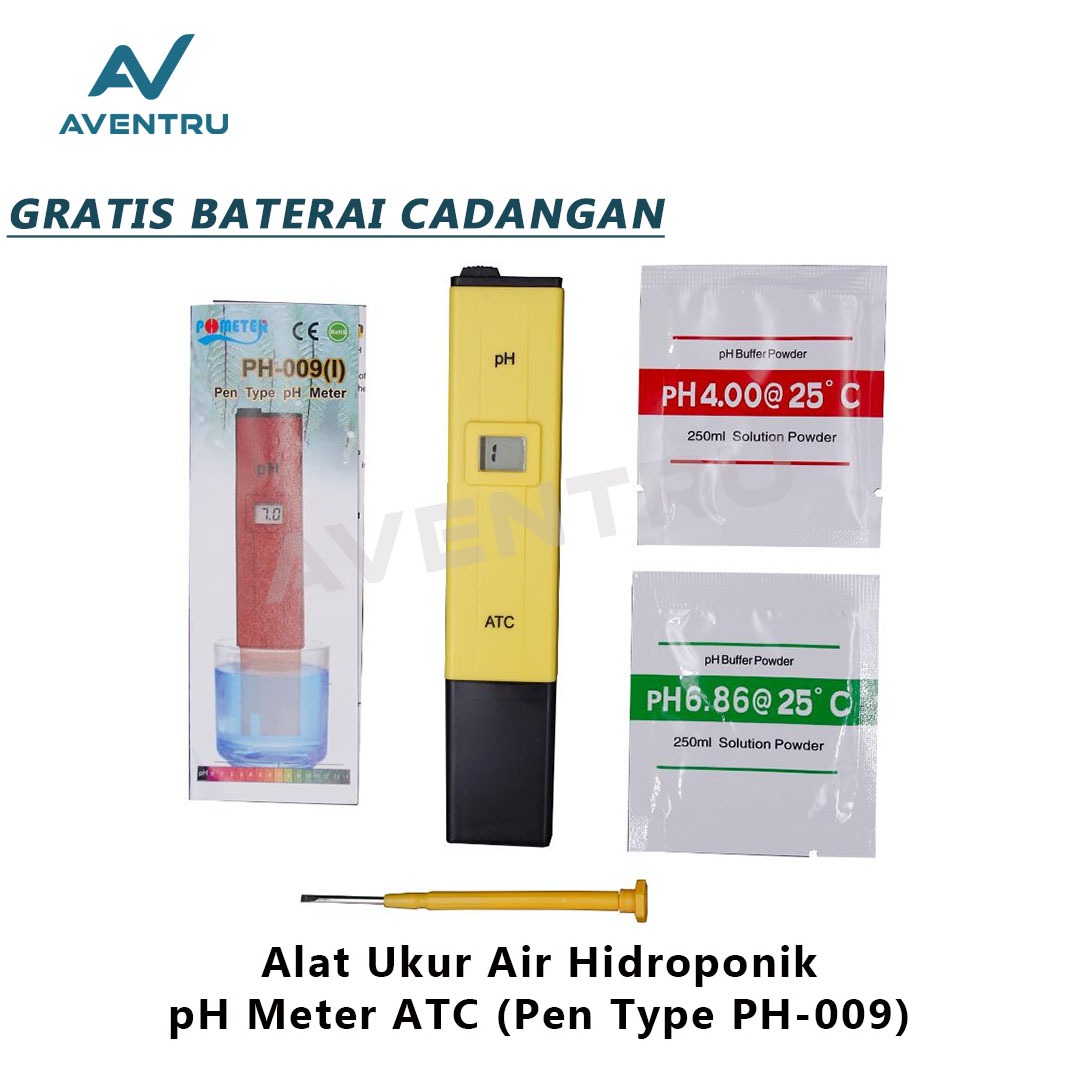 Alat Ukur Air Hidroponik pH Meter ATC (Pen Type PH009) pH Meter Tester Air Tanah Hidroponik