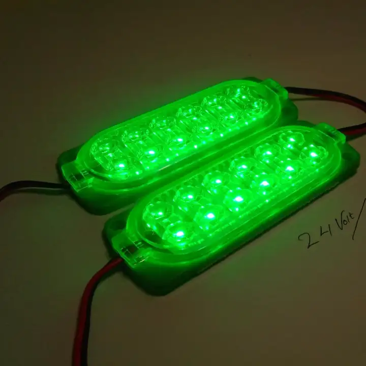 Lampu Led Truk Bus 24volt 12mata Sepasang Hijau Lazada Indonesia