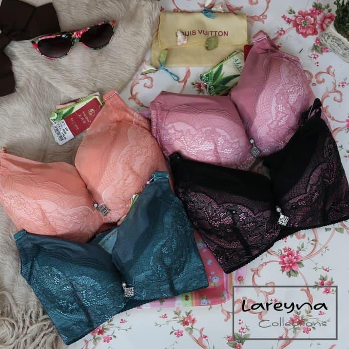 PROMO OBRAL BH Bra Murah Import Push Up Fashion Merk Meilijiao - Beige, 32 - xVwEMybA