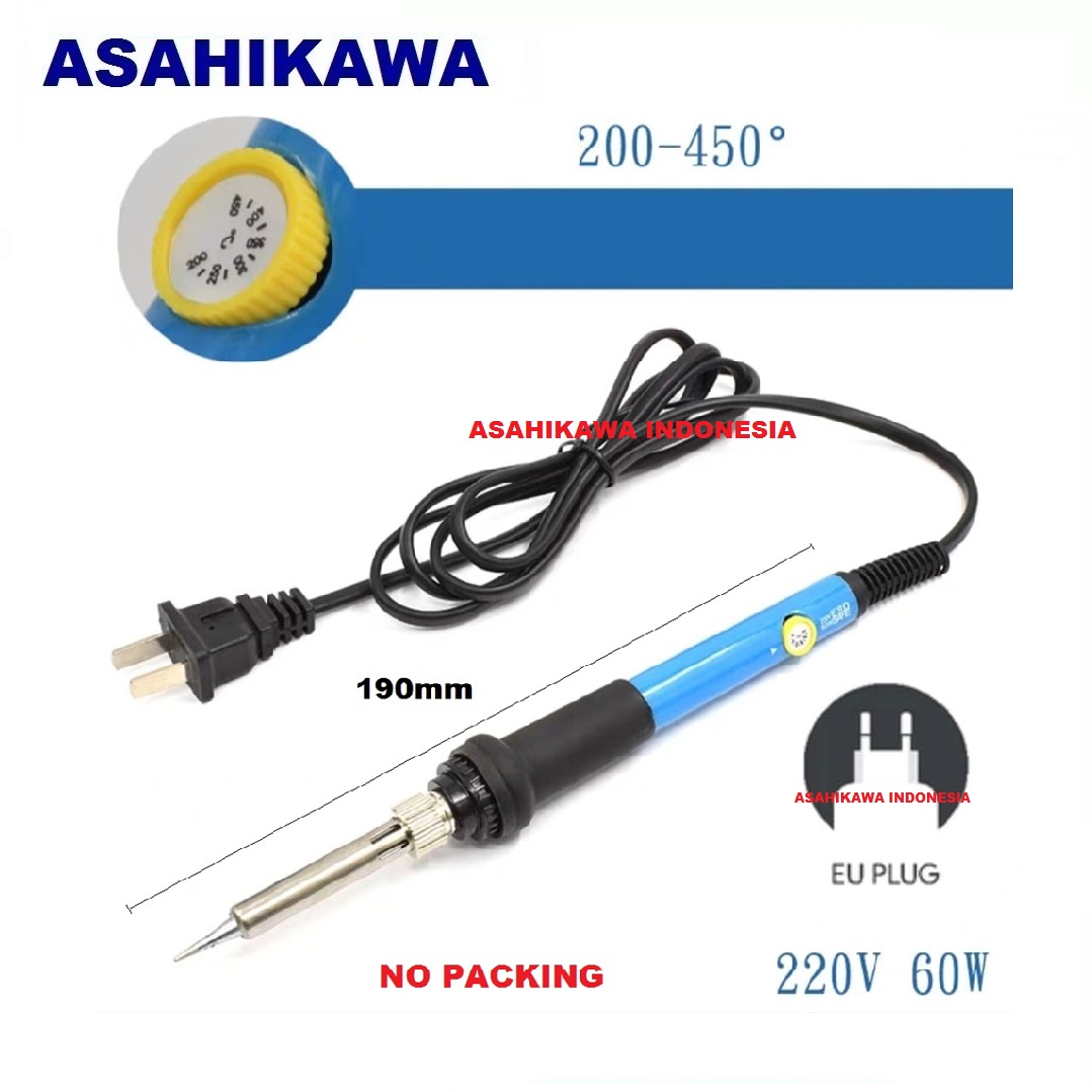 Asahikawa Solder Listrik Dengan Temperatur Suhu Adjustable Temperatur