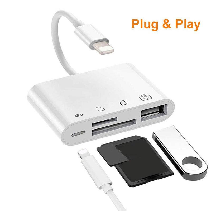 Memory Card & USB Adapters 3in1 USB Card Reader MicroSD Camera DSLR