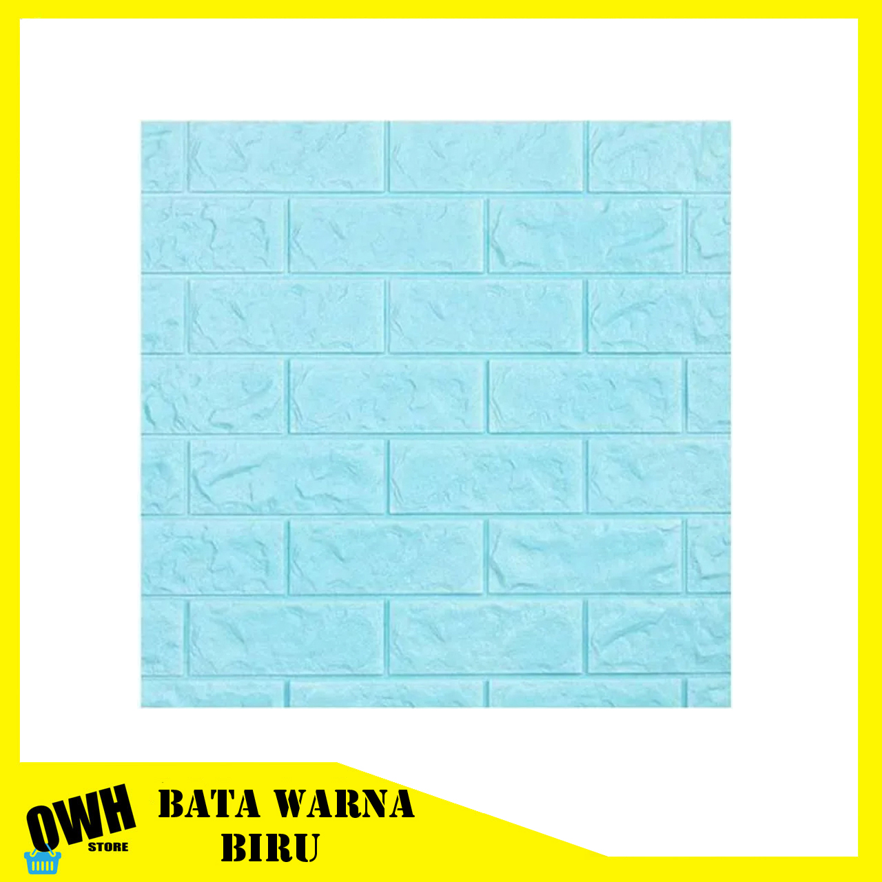 Wallpaper Sticker Dinding 3D Motif Timbul 70CM X 77CM Modern Foam Batu