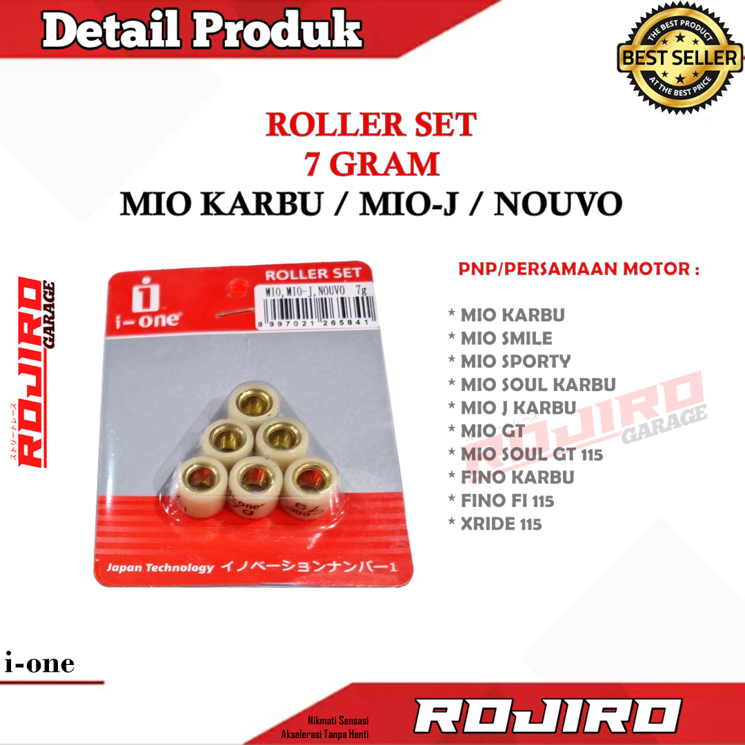 ROLLER ROLER 7 GRAM RACING MIO KARBU NOUVO MIO J MIO SOUL GT 115 FINO