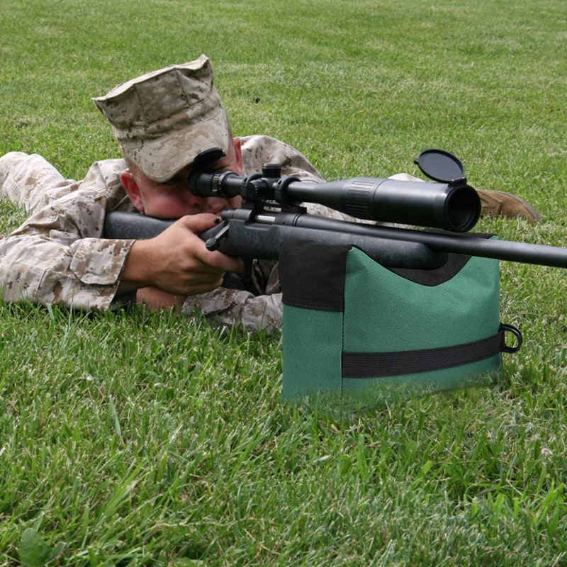 Shooting Range Sand Bag Set Rifle Gun Bench Rest Stand Front Rear Bag Hunting 