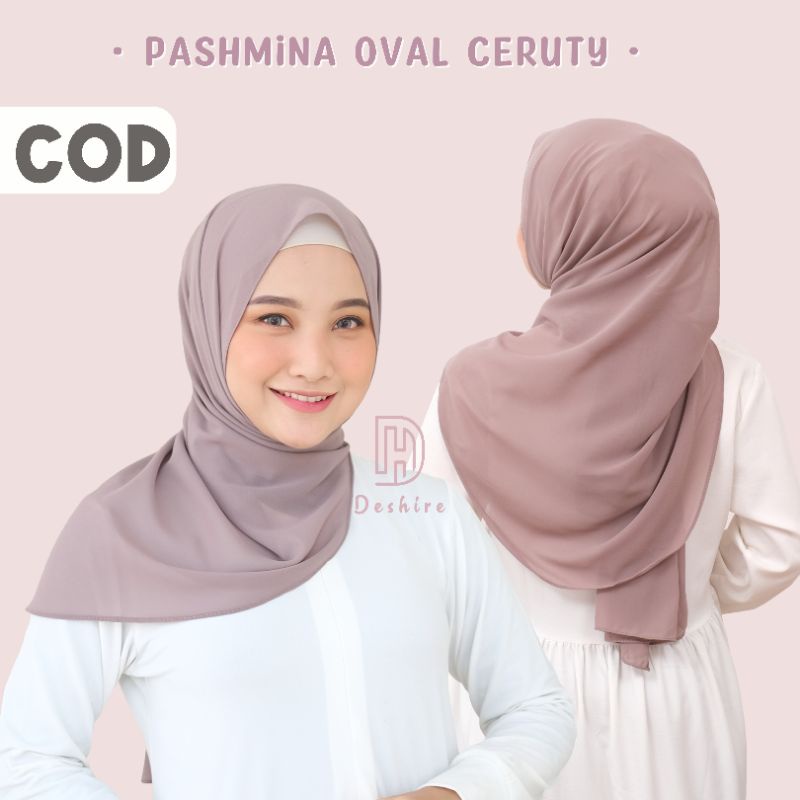 [ Hijabasket ] Hijab Pashmina Oval Curve Malaysia Ceruty Babydoll Premium | Kualitas Premium