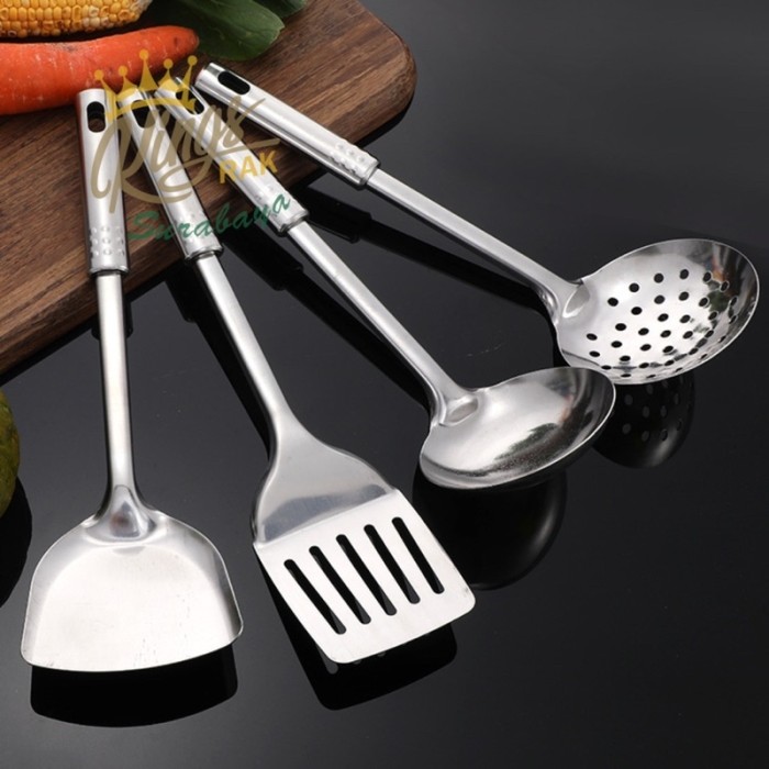 Spatula Stainless Ss Sutil Set Sodet Alat Masak Kitchen Tools Set