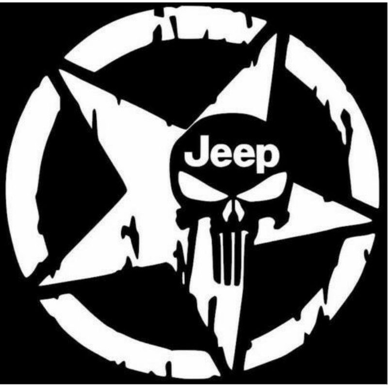 sticker Jeep, logo jeep, sticker bintang/Sticker Custeam/Sticker