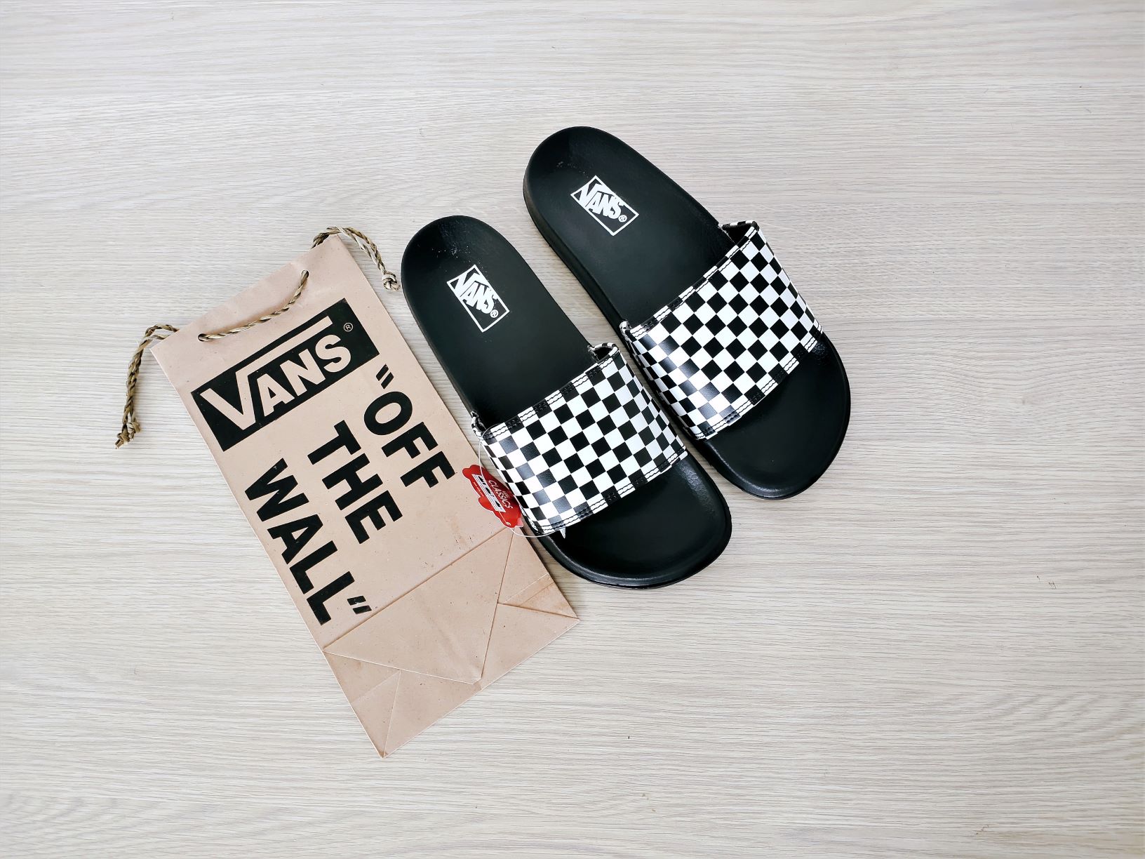 vans checkered sandals