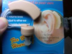 1 Set Alat Bantu Dengar Pendengaran + Volume + 3 Karet Plug u/ Telinga
