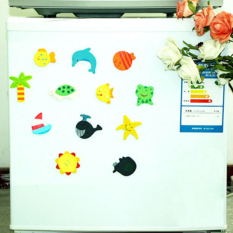 12 Buah/Set Anak Warna Kulkas Magnet Kayu Bayi Kartun Anak Mainan Pendidikan-internasional-