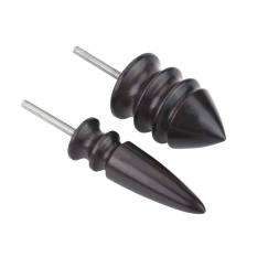 2 Pcs/set Leathercraft Alat Ukir Handmade DIY Kulit Edge Slicker Round Wood Burnisher-Intl