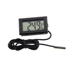 2017 Digital LCD Thermometer for Fridges Freezers Coolers Chillers Mini 1M Probe Black --M25 - intl