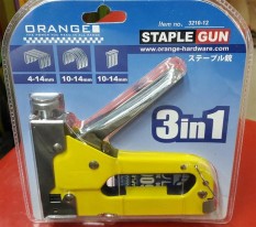 3 in 1 ORANGE Stapler Gun / Tembak Gun Tacker 4mm s/d 14mm