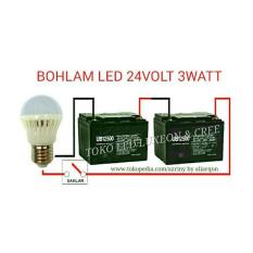 3W Bohlam Dc 24V Lampu Led Solar Cell Aki Panel Surya - A3996E