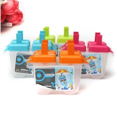 4 Freezer Pop Lolly Ice Cream Cetakan Antislip Pembuat DIY Popsicle Yogurt Cetakan Baru-Intl