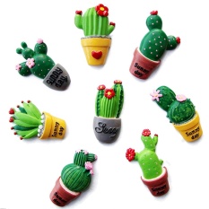 8 Pcs Aneka Yang Lezat Kaktus Bentuk Kulkas Kulkas Decor Magnet Sticker Rumah Dekorasi Anak Pendidikan Mainan