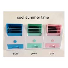 AC Duduk Mini Portable Fragrance Handy Cooler Bladeless Fan Kipas Angin conditioner aroma terapi barang unik laptop usb batery