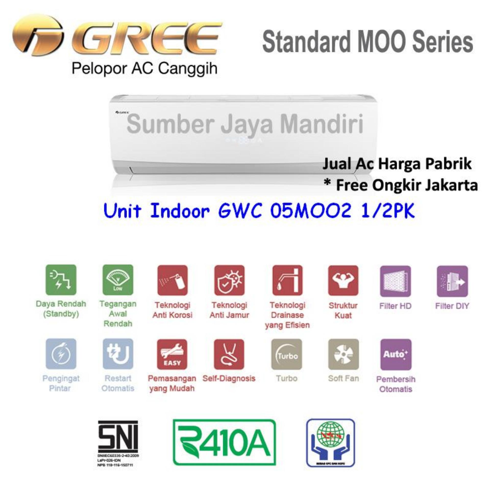 AC GREE Split GWC 05 MOO 2 - 1/2PK Putih Khusus Jakarta