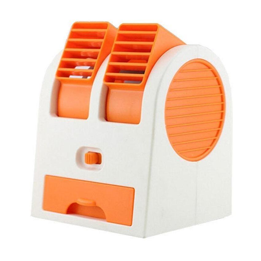 AC Mini Portable Double Cooler Fan / Kipas Angin Aromaterapi Parfum 